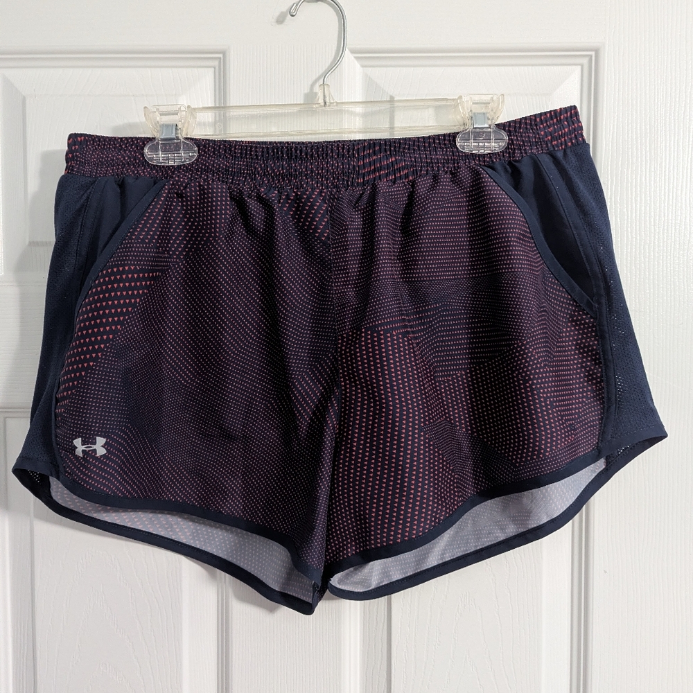 Under Armour Women's Athletic Shorts in Navy and Pink